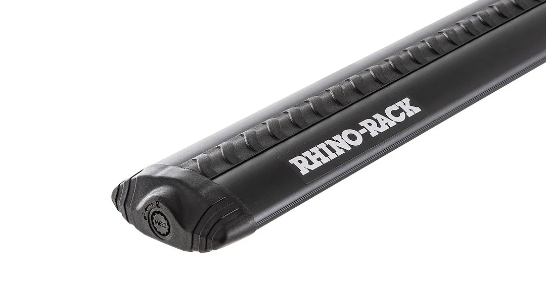 VA126B – RHINO RACK Roof Rack Cross Bar, Fits Rhino Rack's Roof Rack Black Single 49.6 Inch Length